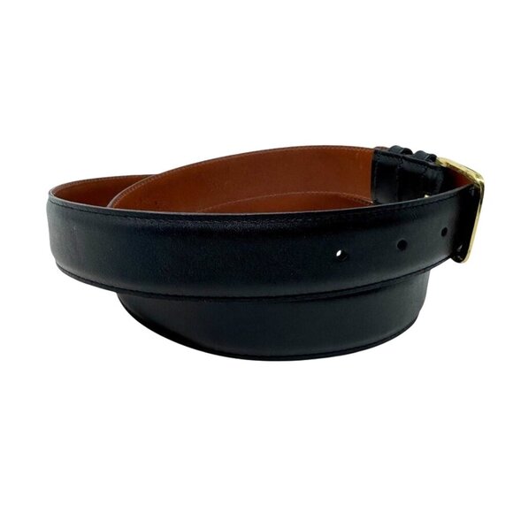 Coach Men's Vintage 90's Black Leather Belt Size 40" Burnished Cowhide 5800 - Picture 3 of 10